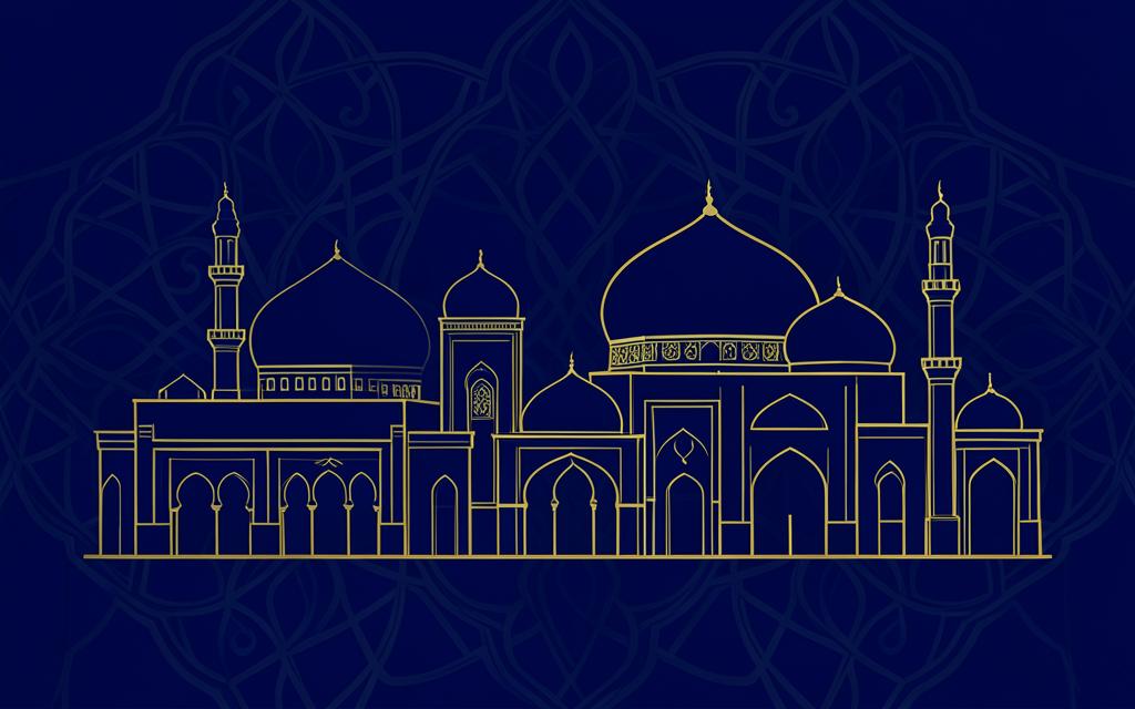 Arab region university architecture illustration